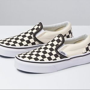 checkered slip on vans